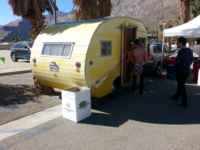 Back of Cardinal Travel Trailer