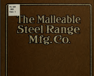 1904 Advertising booklet from The Malleable Steel Range Mfg. Co