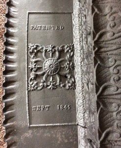 name plate on stove 1845