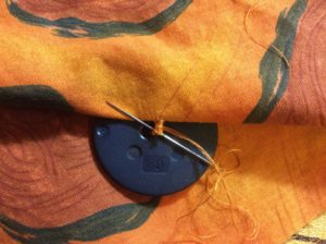 Sewing on a button